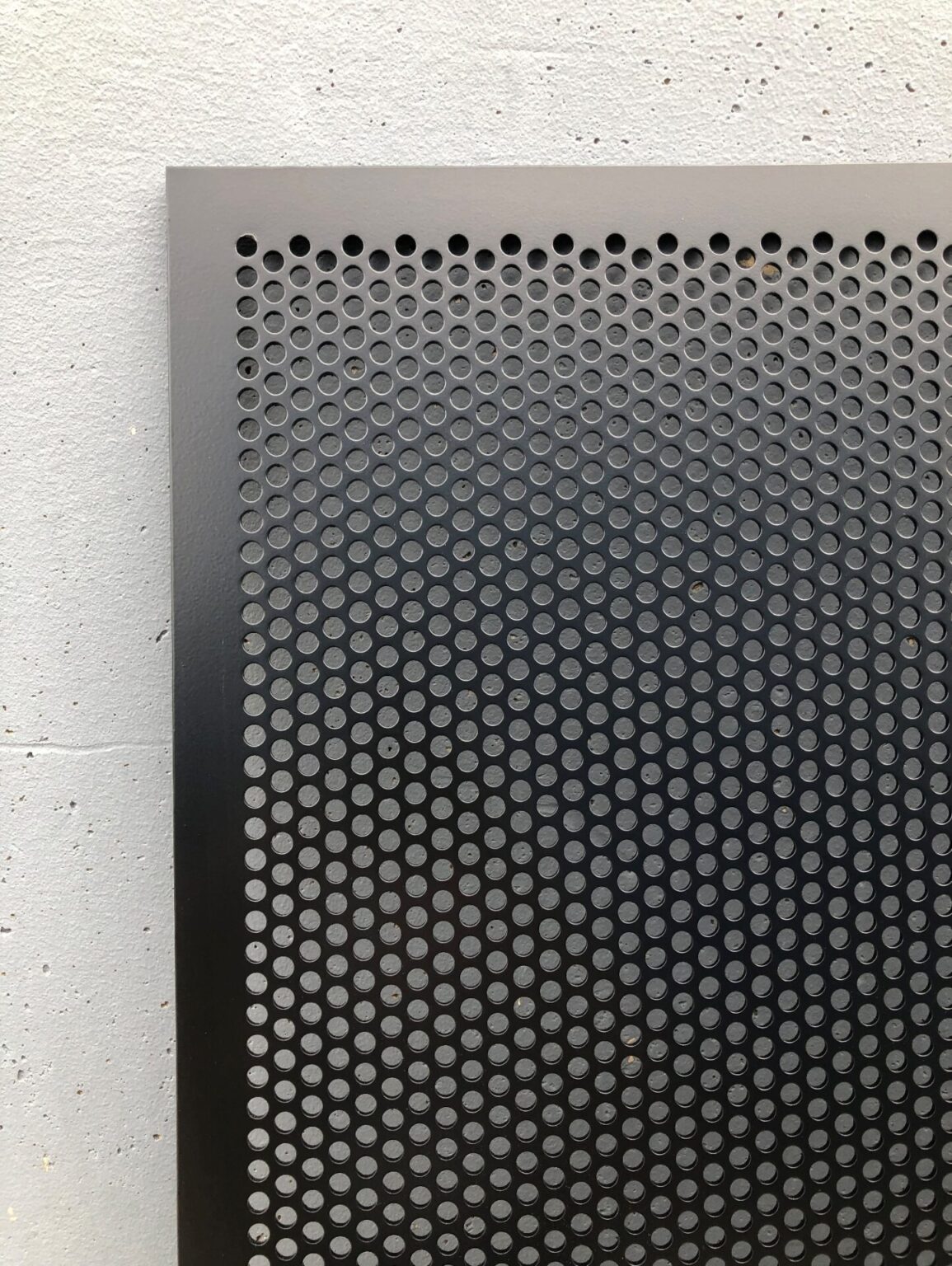 Aluminium Perforated Sheet Powdercoated Black Urban Metalwork